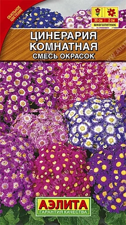 Цинерария комнатная, смесь 0,02 г (АЭЛИТА) Цинерария комнатная, смесь 0,02 г (АЭЛИТА)