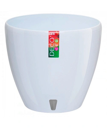 Горшок ДЕКО ТВИН белый, 2,5 л
