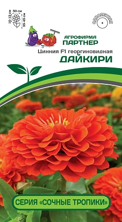 Цинния Дайкири F1 (4 шт), 2-ной пак. (ПАРТНЕР) Цинния Дайкири F1 (4 шт), 2-ной пак. (ПАРТНЕР)