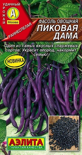 Фасоль овощная Пиковая дама, 5 г (АЭЛИТА) Фасоль овощная Пиковая дама, 5 г (АЭЛИТА)