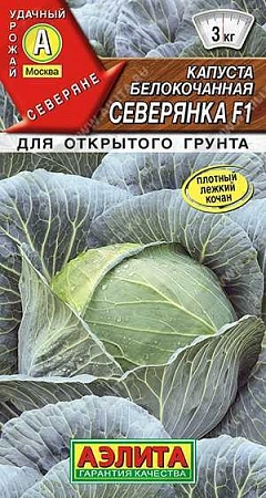 Капуста белокочанная Северянка F1, 0,1 г Капуста белокочанная Северянка F1, 0,1 г