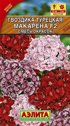 Гвоздика турецкая Макарена F2, смесь 0,2 г (АЭЛИТА) Гвоздика турецкая Макарена F2, смесь 0,2 г (АЭЛИТА)