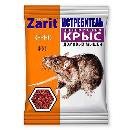 Средство от крыс и мышей зерно ИСТРЕБИТЕЛЬ Зоокумарин, 400 г Средство от крыс и мышей зерно ИСТРЕБИТЕЛЬ Зоокумарин, 400 г