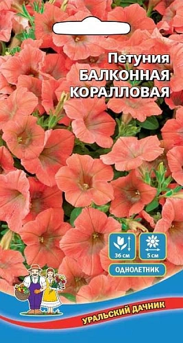 Петуния Балконная Коралловая 0,05 г (УД) Петуния Балконная Коралловая 0,05 г (УД)
