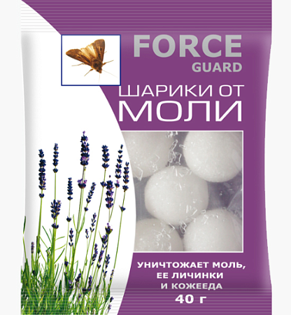 Шарики от моли Force Guard, 40 г Шарики от моли Force Guard, 40 г