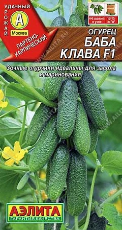 Огурец Баба Клава F1, 0,25 г (Аэлита) Огурец Баба Клава F1, 0,25 г (Аэлита)