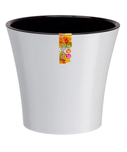 Горшок АРТЕ белый-черный, 1,2 л Горшок АРТЕ белый-черный, 1,2 л