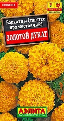 Бархатцы Золотой дукат прямостоячие, 7 шт (Аэлита) Бархатцы Золотой дукат прямостоячие, 7 шт (Аэлита)