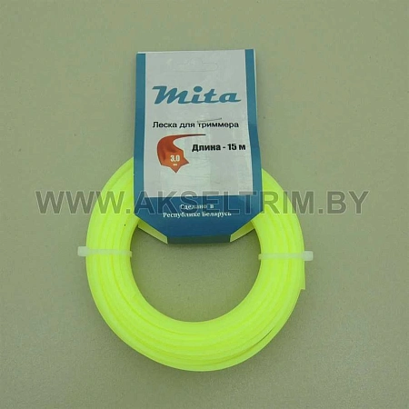 Леска для триммера 3,0*15 звезда MITA