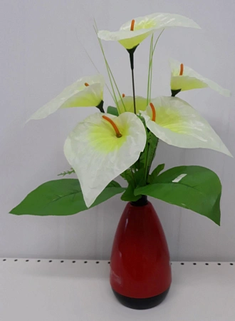 Букет калл атласных, 6 голов, 42 см.