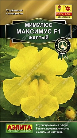 Мимулюс Максимус желтый F1, 10 шт