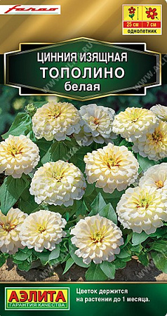 Цинния Тополино белая 12 шт (АЭЛИТА) Цинния Тополино белая 12 шт (АЭЛИТА)