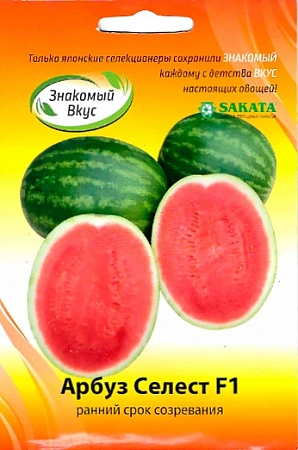 Арбуз Селест F1, 5 шт (SAKATA) (Знакомый вкус) Арбуз Селест F1, 5 шт (SAKATA) (Знакомый вкус)