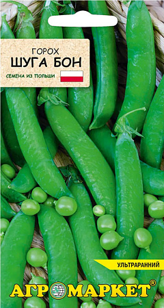 Горох Шуга Бон сахарный, 10 г (Агромаркет) Горох Шуга Бон сахарный, 10 г (Агромаркет)