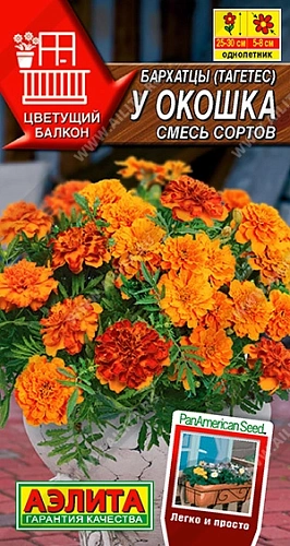 Бархатцы У окошка, смесь сортов Бархатцы У окошка, смесь сортов