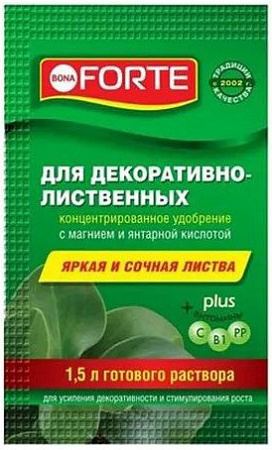 Удобрение Bona Forte Красота для декоративно-лиственных, 10 мл