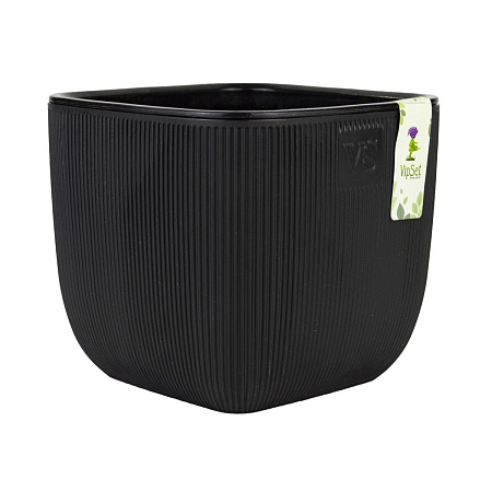 Горшок с дренажной системой Фабио VipSet черный, 1,95 л