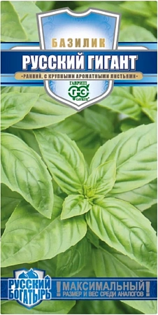 Базилик Русский гигант зеленый 0,1 г (ГАВРИШ) Базилик Русский гигант зеленый 0,1 г (ГАВРИШ)