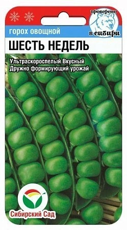 Горох 6 недель, 5 г овощной (Сиб Сад)