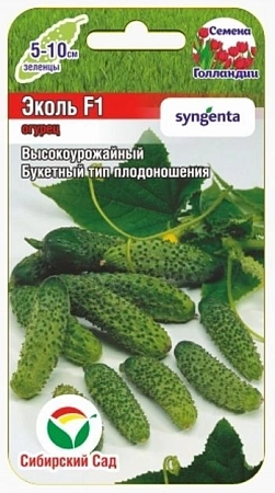Огурец Эколь F1, 5 шт (Сиб Сад)