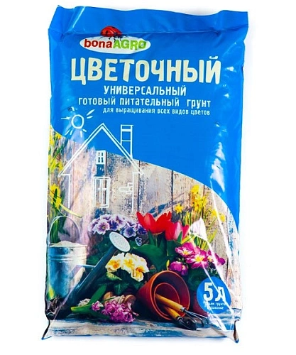 Грунт BonaAGRO цветочный, 5 л Грунт BonaAGRO цветочный, 5 л