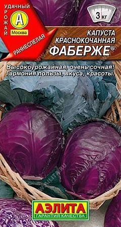Капуста краснокочанная Фаберже, 0,2 г (Аэлита) Капуста краснокочанная Фаберже, 0,2 г (Аэлита)