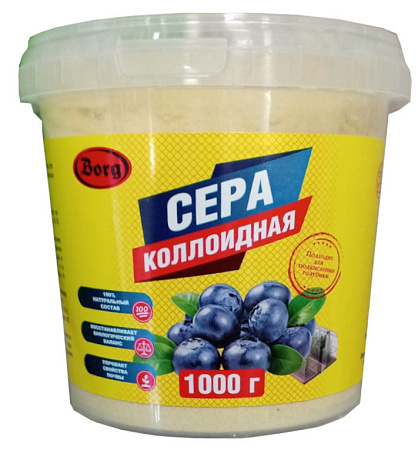 Сера коллоидная Borg, 1000 г Сера коллоидная Borg, 1000 г