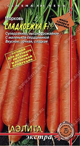 Морковь Сладкоежка F1, 0,25 г (АЭЛИТА) Морковь Сладкоежка F1, 0,25 г (АЭЛИТА)