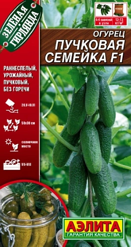 Огурец Пучковая семейка F1, 10 шт (Аэлита) Огурец Пучковая семейка F1, 10 шт (Аэлита)