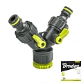Тройник с двумя кранами и внутренней резьбой 3/4"-1/2" ФБ15Л Bradas Lime Line Тройник с двумя кранами и внутренней резьбой 3/4"-1/2" ФБ15Л Bradas Lime Line