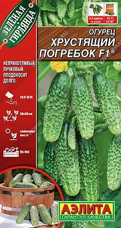 Огурец Хрустящий погребок F1 10 шт (АЭЛИТА)