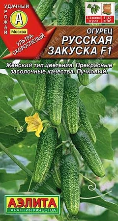 Огурец Русская закуска F1, 10 шт (АЭЛИТА) Огурец Русская закуска F1, 10 шт (АЭЛИТА)