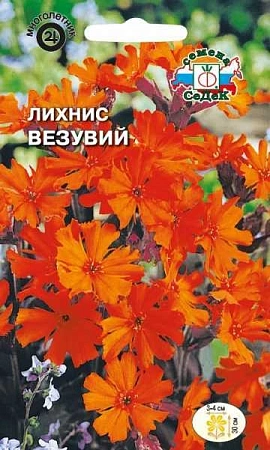 Лихнис Везувий красно-оранжевый многолетник, 0,25 г (СеДек)