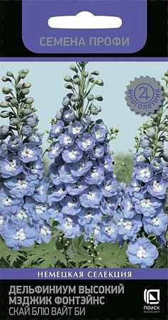 Дельфиниум высокий Мэджик Фонтейнс Скай Блю Вайт Би, 10 шт (Поиск) Дельфиниум высокий Мэджик Фонтейнс Скай Блю Вайт Би, 10 шт (Поиск)