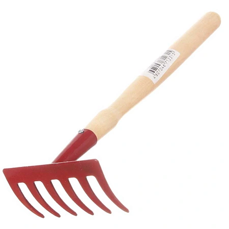 Грабли Г-6 (м) прямой зуб с деревянным черенком