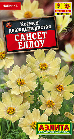 Космея Сансет еллоу, 0,3 г (Аэлита) Космея Сансет еллоу, 0,3 г (Аэлита)