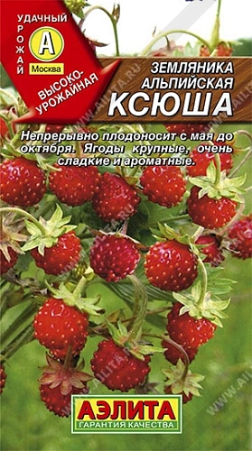Земляника альпийская Ксюша, 0,04 г (Аэлита) Земляника альпийская Ксюша, 0,04 г (Аэлита)