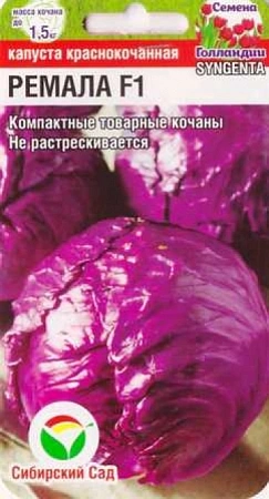 Капуста краснокочанная Ремала F1, 10 шт