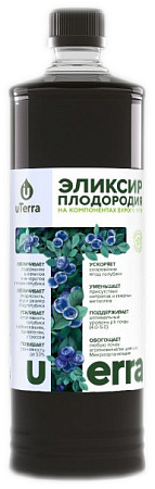 Удобрение органическое комплексное uTerra Эликсир плодородия Здоровая голубика, 1 л