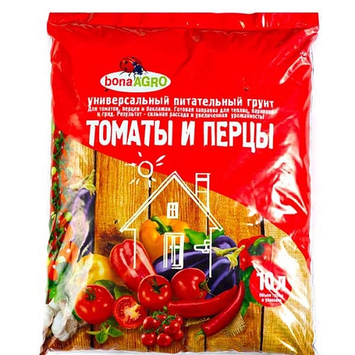 Грунт BonaAGRO томаты и перец, 10 л Грунт BonaAGRO томаты и перец, 10 л