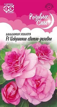 Бальзамин Уоллера Искушение F1 светло-розовый, 4 шт (ГАВРИШ)