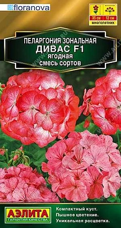 Пеларгония Дивас F1 ягодная, смесь сортов 3 шт (Аэлита)