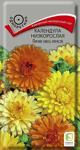 Календула Пигми низкорослая, смесь окрасок 0,3 г (Поиск) Календула Пигми низкорослая, смесь окрасок 0,3 г (Поиск)