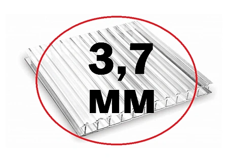 Поликарбонат для теплиц 3,7 мм прозрачный Поликарбонат для теплиц 3,7 мм прозрачный