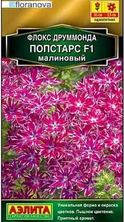 Флокс друммонда Попстарс F1 малиновый, 5 шт (Аэлита)
