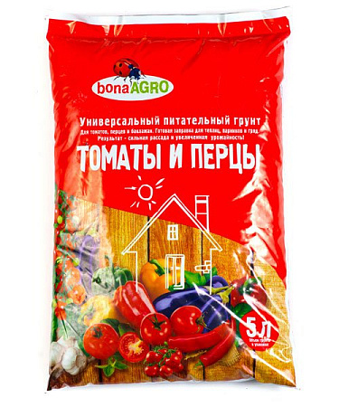 Грунт BonaAGRO томаты и перец, 5 л