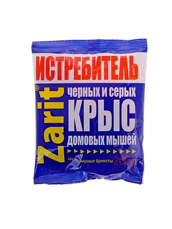 Средство от крыс и мышей тесто брикет ИСТРЕБИТЕЛЬ ТриКота, 200 г