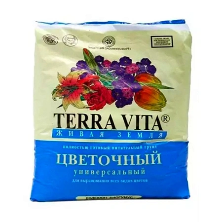 Грунт Живая земля цветочный, 10 л