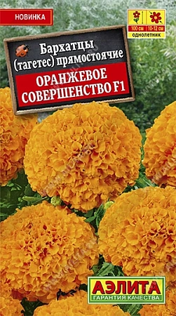 Бархатцы Оранжевое совершенство, 10 шт Бархатцы Оранжевое совершенство, 10 шт