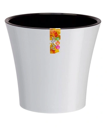 Горшок АРТЕ белый-черный, 1,2 л